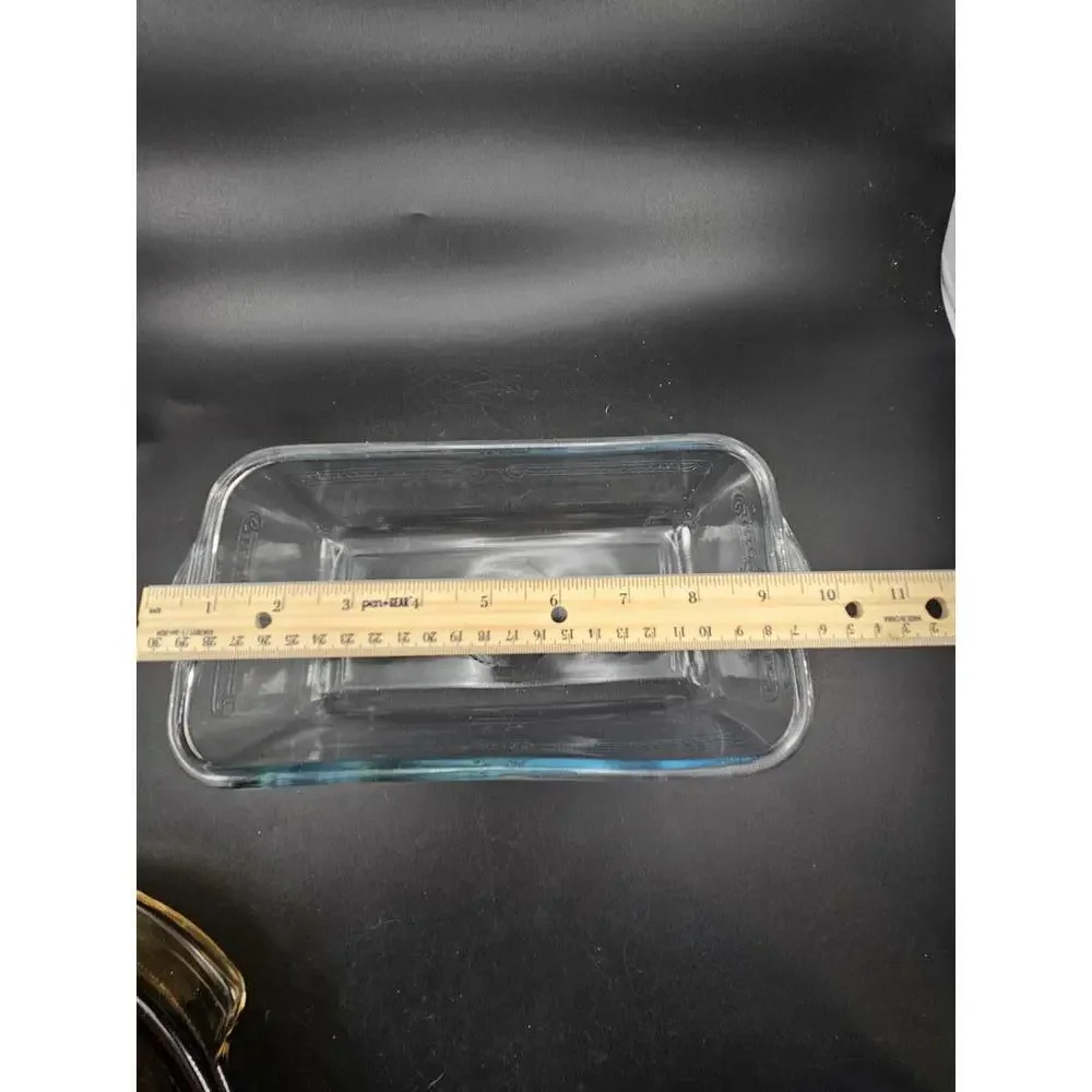 Vintage Fire-King Philbe Clear Glass Baking Dish Anchor Hocking 1940s Ovenware